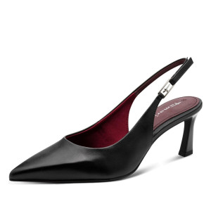 Dámske slingback čierne lodičky Tamaris