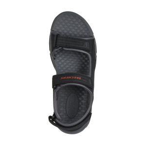 Pánske pohodlné sandále na suchý zips Skechers čierne