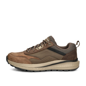 Pánske kožené outdoor tenisky Skechers Hnedé