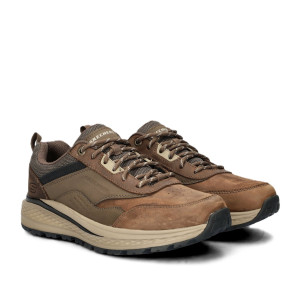 Pánske kožené outdoor tenisky Skechers Hnedé
