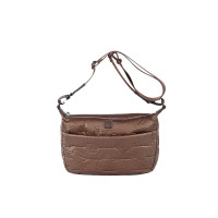 Dámska hnedá lesklá crossbody kabelka Pepe moll