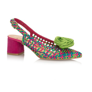 Dámske slingback lodičky Kordel s ružou