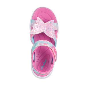 Dievčenské svietiace sandále s motýľom Skechers