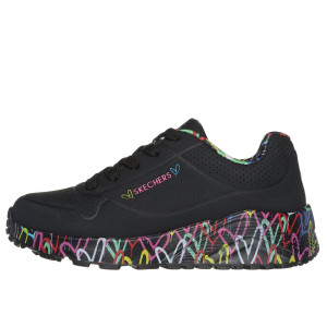 Dievčenské čierne tenisky Skechers Lovely Luv