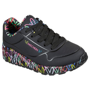 Dievčenské čierne tenisky Skechers Lovely Luv