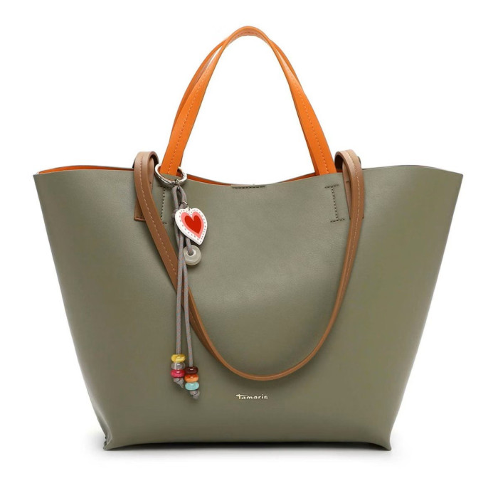 Dámska zelená shopper kabelka Tamaris Dámska zelená shopper kabelka Tamaris