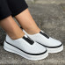 Dámske biele slip-on mokasíny Artiker Dámske biele slip-on mokasíny Artiker