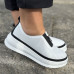 Dámske biele slip-on mokasíny Artiker Dámske biele slip-on mokasíny Artiker