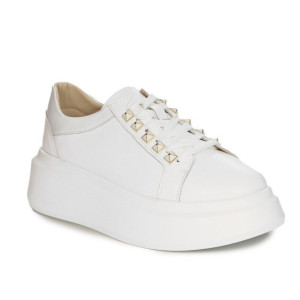 Dámske biele sneakers Artiker na platforme
