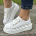 Dámske biele sneakers Artiker na platforme Dámske biele sneakers Artiker na platforme