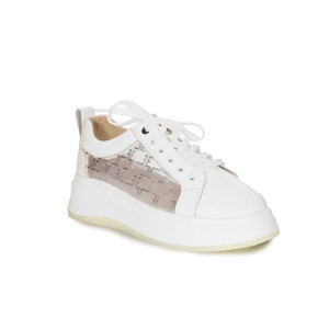 Dámske biele sneakers Artiker s priesvitným panelom