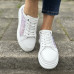 Dámske biele sneakers Artiker s priesvitným panelom Dámske biele sneakers Artiker s priesvitným panelom
