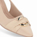 Dámske béžové slingback lodičky Piccadilly na vyššom podpätku Dámske béžové slingback lodičky Piccadilly na vyššom podpätku