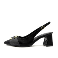 Dámske čierne slingback lodičky na vyššom podpätku Piccadilly Dámske čierne slingback lodičky na vyššom podpätku Piccadilly