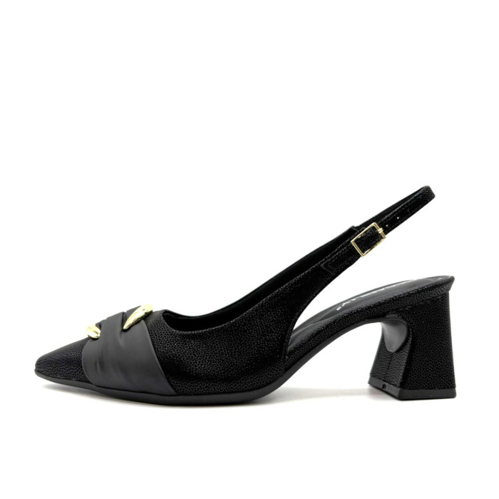 Dámske čierne slingback lodičky na vyššom podpätku Piccadilly Dámske čierne slingback lodičky na vyššom podpätku Piccadilly