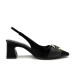 Dámske čierne slingback lodičky na vyššom podpätku Piccadilly Dámske čierne slingback lodičky na vyššom podpätku Piccadilly