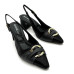 Dámske čierne slingback lodičky na vyššom podpätku Piccadilly Dámske čierne slingback lodičky na vyššom podpätku Piccadilly