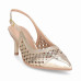 Dámske zlaté perforované slingback lodičky Piccadilly Dámske zlaté perforované slingback lodičky Piccadilly