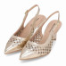 Dámske zlaté perforované slingback lodičky Piccadilly Dámske zlaté perforované slingback lodičky Piccadilly