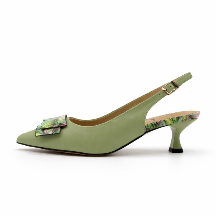 Dámske zelené slingback lodičky Ladies Dámske zelené slingback lodičky Ladies