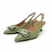 Dámske zelené slingback lodičky Ladies Dámske zelené slingback lodičky Ladies