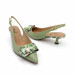 Dámske zelené slingback lodičky Ladies Dámske zelené slingback lodičky Ladies