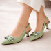 Dámske zelené slingback lodičky Ladies Dámske zelené slingback lodičky Ladies