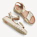 Dámske kožené sandále na platforme Tamaris Comfort zlaté Dámske kožené sandále na platforme Tamaris Comfort zlaté