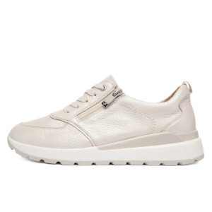 Dámske béžové kožené sneakersy Caprice