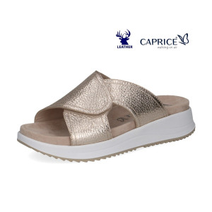 Dámske kožené metalické šľapky Caprice