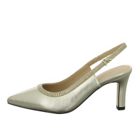 Dámske spoločenské zlaté slingback lodičky Caprice