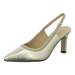 Dámske spoločenské zlaté slingback lodičky Caprice