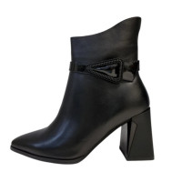 Dámske elegantné čižmy Ladies čierne na podpätku