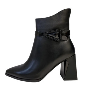 Dámske elegantné čižmy Ladies čierne na podpätku