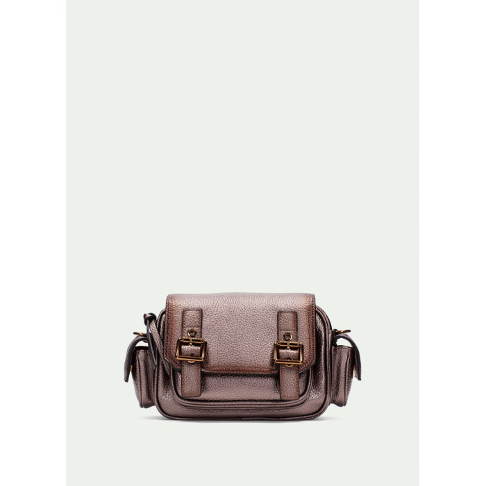 Crossbody kabelka Hispanitas metalická hnedá Crossbody kabelka Hispanitas metalická hnedá