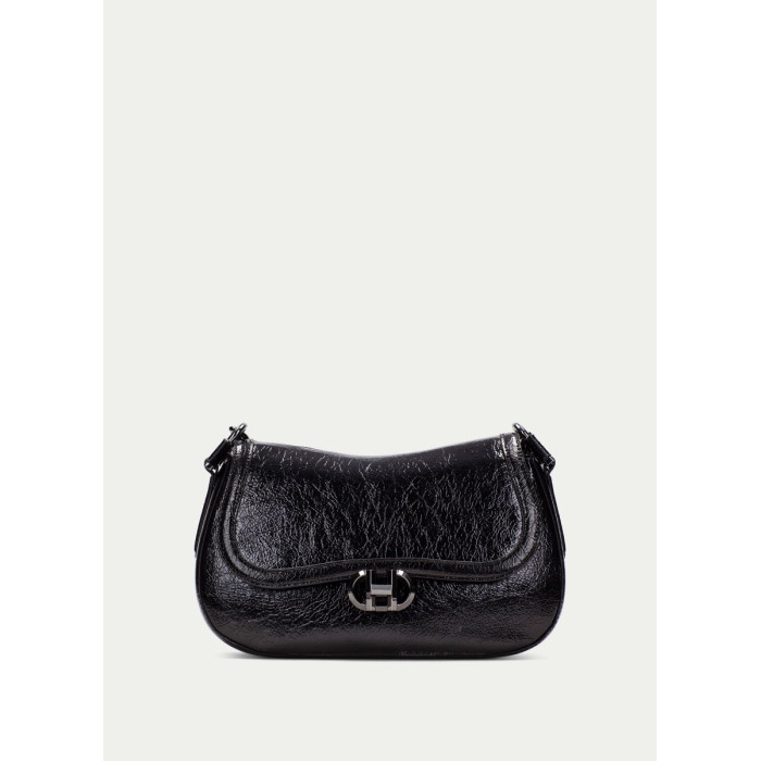 Luxusná kožená dámska čierna crossbody kabelka Luxusná kožená dámska čierna crossbody kabelka