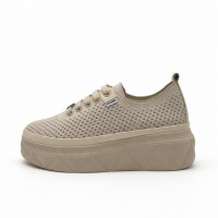 Dámske béžové sneakers Guero na platforme