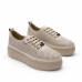 Dámske béžové sneakers Guero na platforme