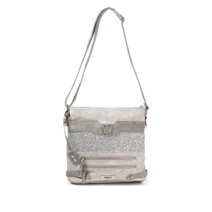 Dámska strieborná crossbody kabelka Rieker