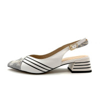 Dámske kožené kombinované  slingback lodičky Epica 