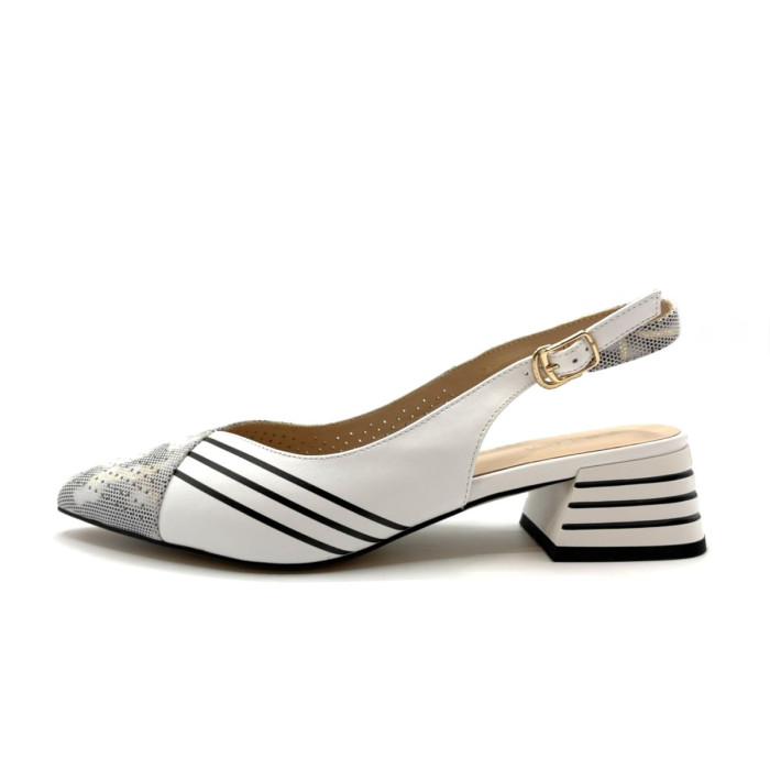 Dámske kožené kombinované slingback lodičky Epica Dámske kožené kombinované slingback lodičky Epica