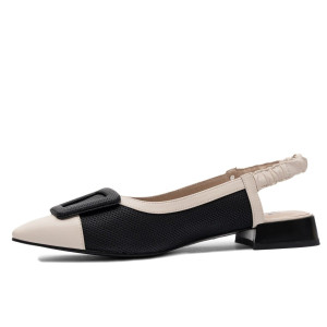 Dámske čierne slingback lodičky Maciejka