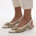Dámske pistáciové slingback lodičky Maciejka Dámske pistáciové slingback lodičky Maciejka