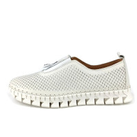 Dámske béžové kožené slip-on tenisky Guero