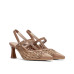 Dámske hnedé slingback lodičky Hispanitas Dámske hnedé slingback lodičky Hispanitas