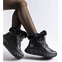 Dámske teplé topánky Lee Cooper v čiernej farbe