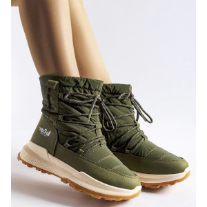 Dámske zimné topánky Lee Cooper v zelenej farbe